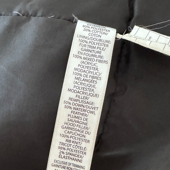 Canadiana Black Down Parka Winter Coat Jacket S - Picture 5 of 7